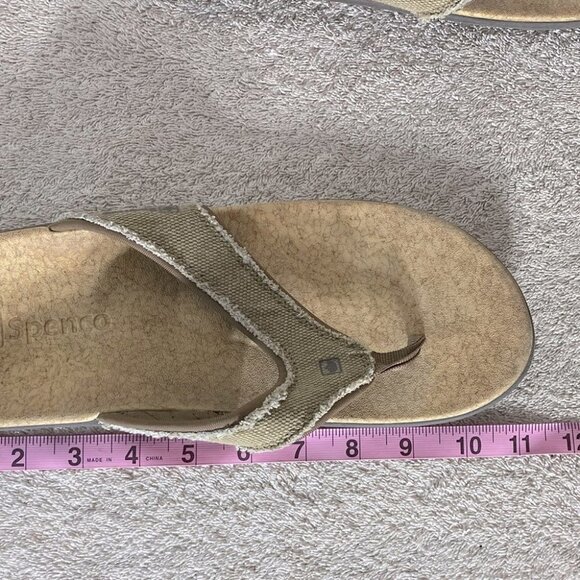 Spenco Yumi Plus Straw Java Cork Flip Flops 10 - Picture 6 of 14